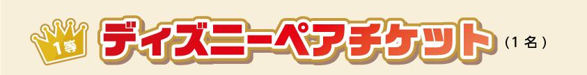 1等 ディズニーペアチケット